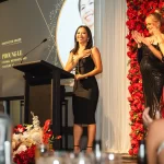 Winner of 2024 Magnify Her Innovator of the Year Awards - Phuong Le giving a heartfelt speech.