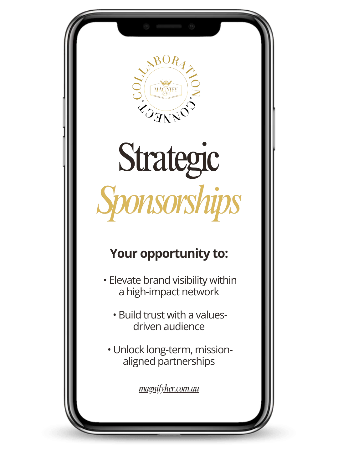 Strategic sponsorships. Your opportunity to: • Elevate brand visibility within a high-impact network • Build trust with a values-driven audience • Unlock long-term, mission-aligned partnerships