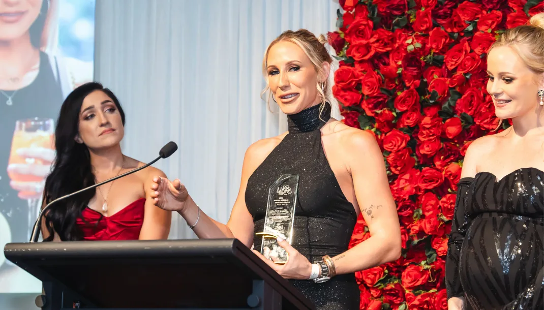 Grace Kelly - Business Woman of the Year 2024 Winner giving her speech at the Annual Magnify HER Gala Awards Ceremony
